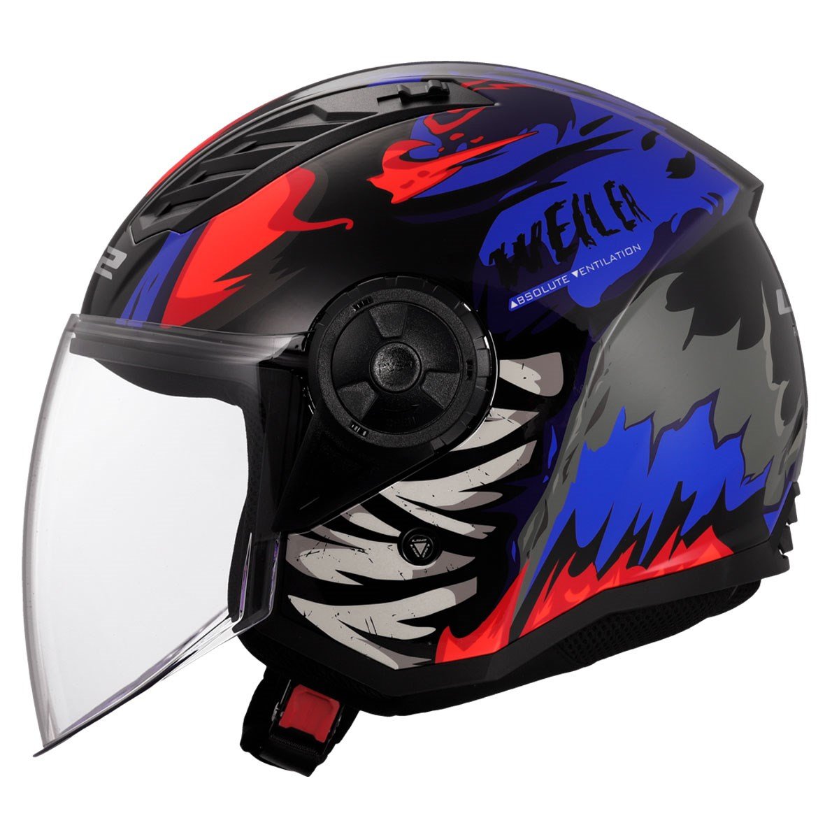 LS2 Airflow 2 Weiler Mat Siyah Mavi Turuncu KaskLs2 Airflow 2 Weiler Mat Siyah Mavi Turuncu Kask