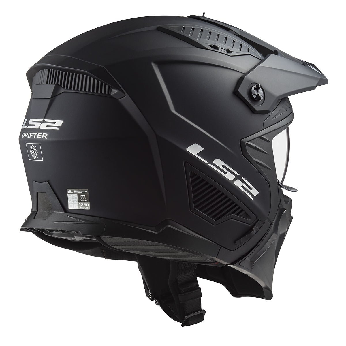 LS2 Drifter Mat Siyah Kask | ECE 22.06 Trial ve Şehir KaskıLs2 Drifter Mat Siyah Kask