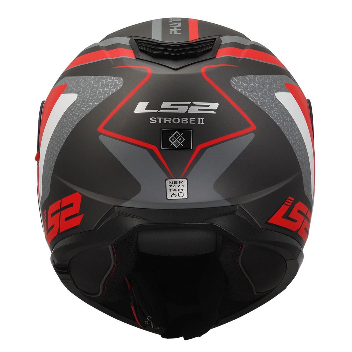 LS2 Strobe 2 Phantom Mat Titanium-Gri-Kırmızı Kask