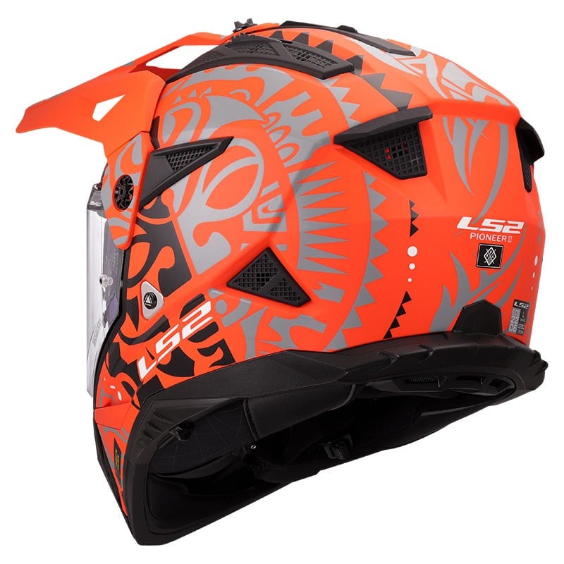 LS2 Pioneer 2 Rangi Mat Turuncu Kask | ECE 22.06 EnduroLs2 Pioneer 2 Rangi Mat Turuncu Kask