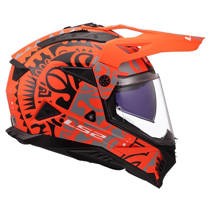 LS2 Pioneer 2 Rangi Mat Turuncu Kask | ECE 22.06 EnduroLs2 Pioneer 2 Rangi Mat Turuncu Kask