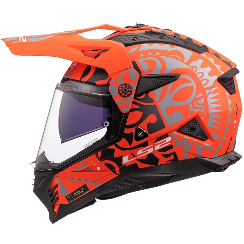 LS2 Pioneer 2 Rangi Mat Turuncu Kask | ECE 22.06 EnduroLs2 Pioneer 2 Rangi Mat Turuncu Kask