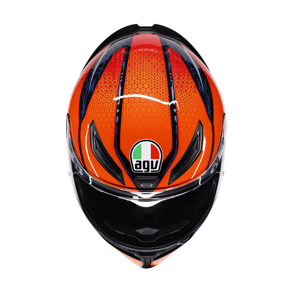 AGV K1 S Speedarmor Black Orange Blue | ECE 22.06 & Yarış RuhuAgv K1 S Speedarmor Black Orange Blue Kapalı Kask