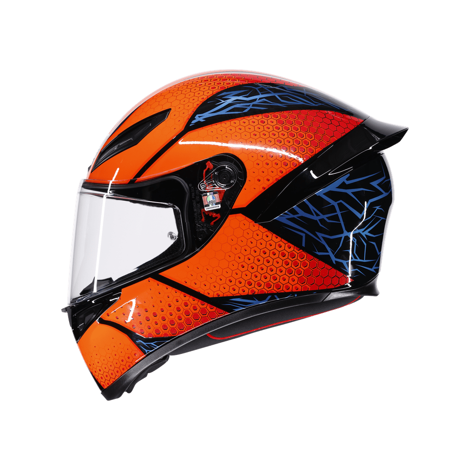 AGV K1 S Speedarmor Black Orange Blue | ECE 22.06 & Yarış RuhuAgv K1 S Speedarmor Black Orange Blue Kapalı Kask