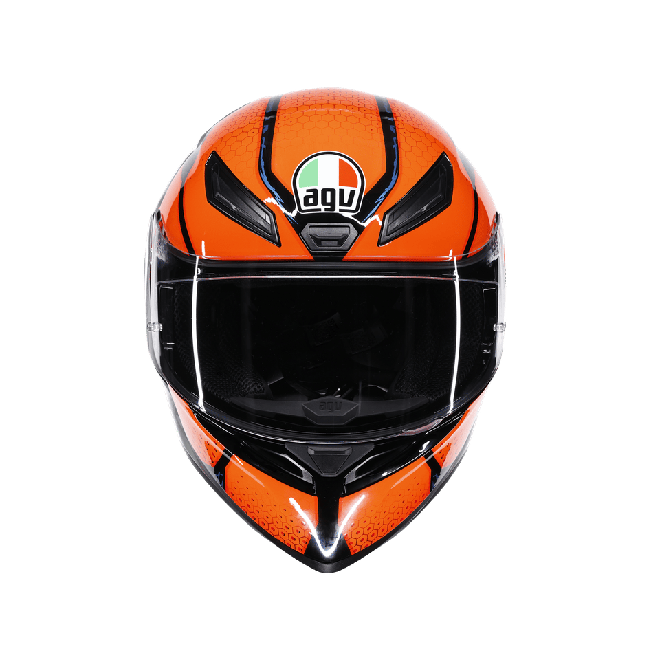 AGV K1 S Speedarmor Black Orange Blue | ECE 22.06 & Yarış RuhuAgv K1 S Speedarmor Black Orange Blue Kapalı Kask