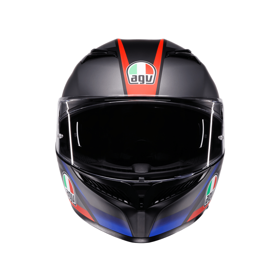 AGV K3 Striga Matt Black Blue Red | ECE 22.06 & PinlockAgv K3 Mplk Striga Matt Black Blue Red Kapalı Kask