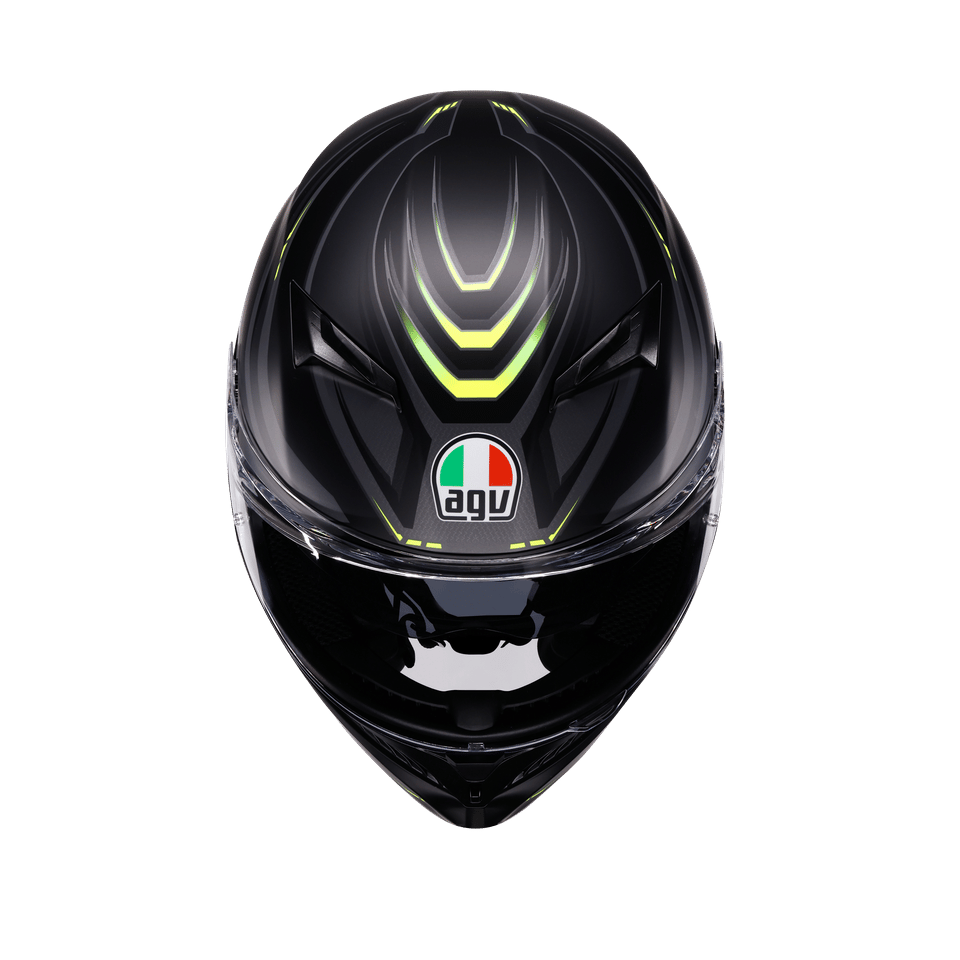 AGV K3 Syth Matt Black Yellow Fluo | ECE 22.06 & PinlockAgv K3 Syth Mplk Matt Black Yellow Fluo Kapalı Kask