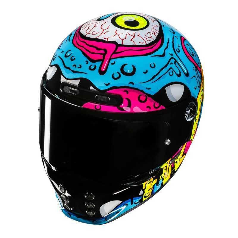 HJC V10 Kask Squeeze MC28 | Fiberglas Retro TasarımHjc V10 Kask Squeeze MC28