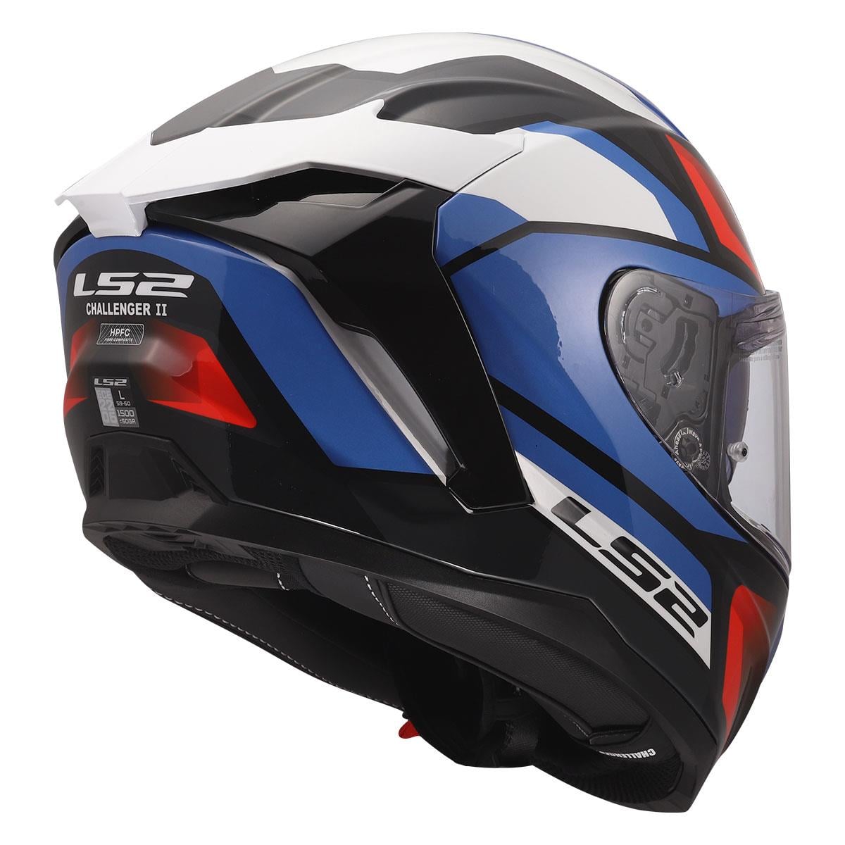 LS2 Challenger 2 Viper Kask Beyaz Mavi Kırmızı | ECE 22.06Ls2 Challenger 2 Viper Beyaz-Mavi-Kırmızı Kask