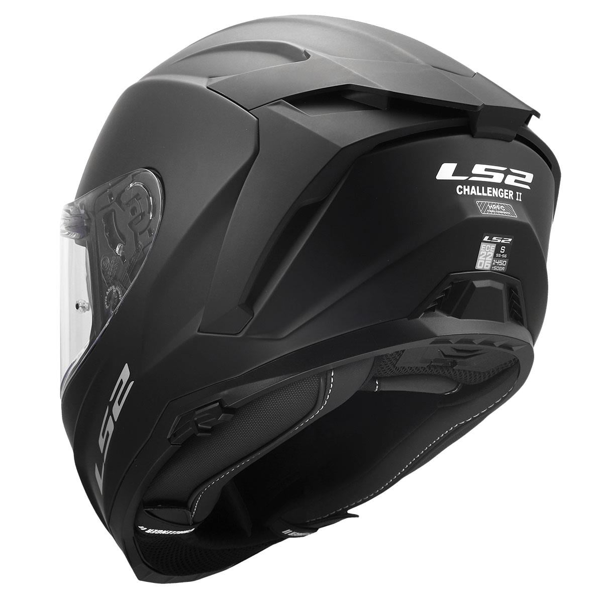 LS2 Challenger 2 Mat Siyah Kask | HPFC Fiber & ECE 22.06Ls2 Challenger 2 Mat Siyah Kask