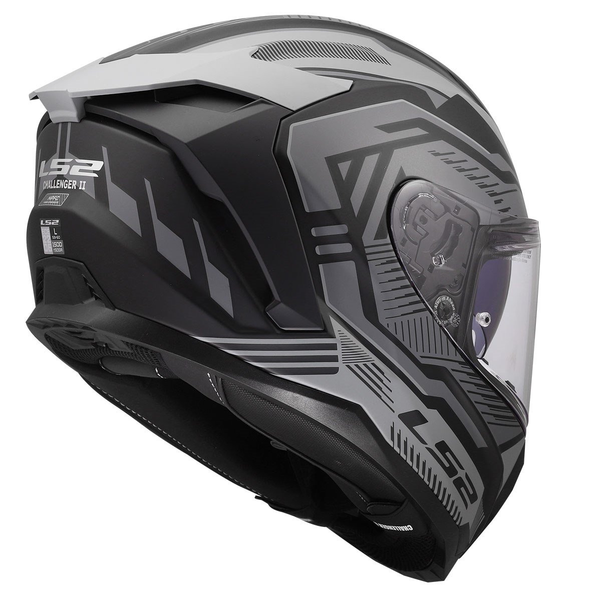LS2 Challenger 2 Dravix Mat Gri Kask | ECE 22.06 HPFCLS2 Challenger 2 Dravix Mat Gri Kask
