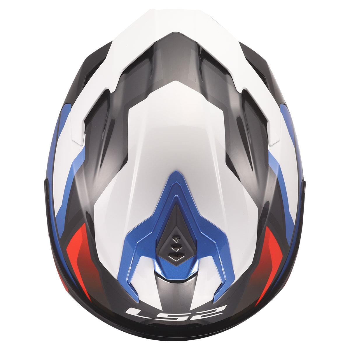 LS2 Challenger 2 Viper Kask Beyaz Mavi Kırmızı | ECE 22.06Ls2 Challenger 2 Viper Beyaz-Mavi-Kırmızı Kask