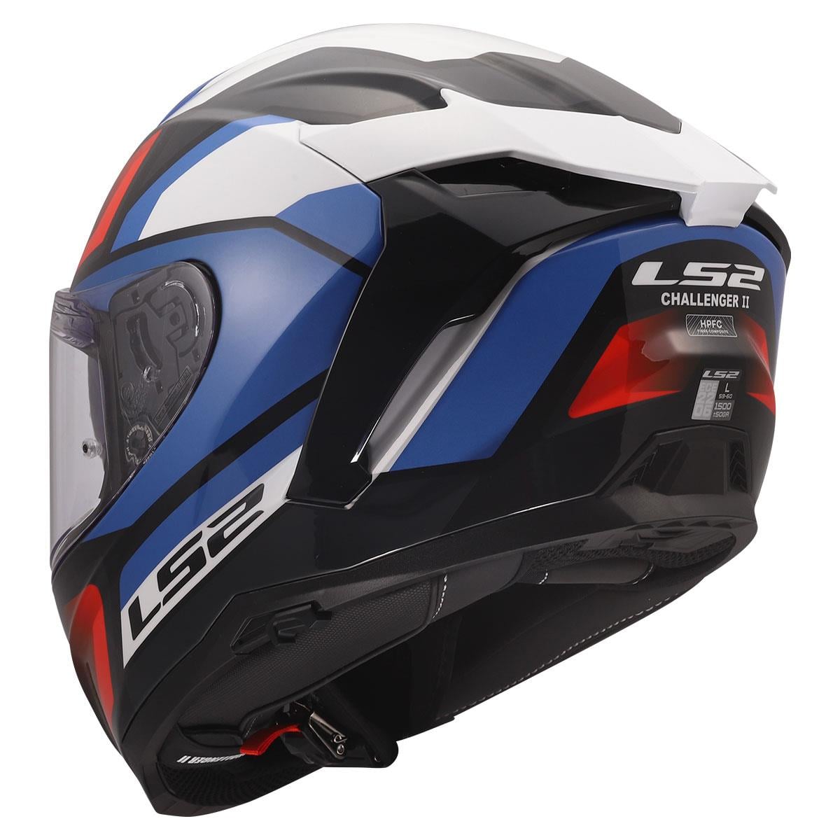 LS2 Challenger 2 Viper Kask Beyaz Mavi Kırmızı | ECE 22.06Ls2 Challenger 2 Viper Beyaz-Mavi-Kırmızı Kask