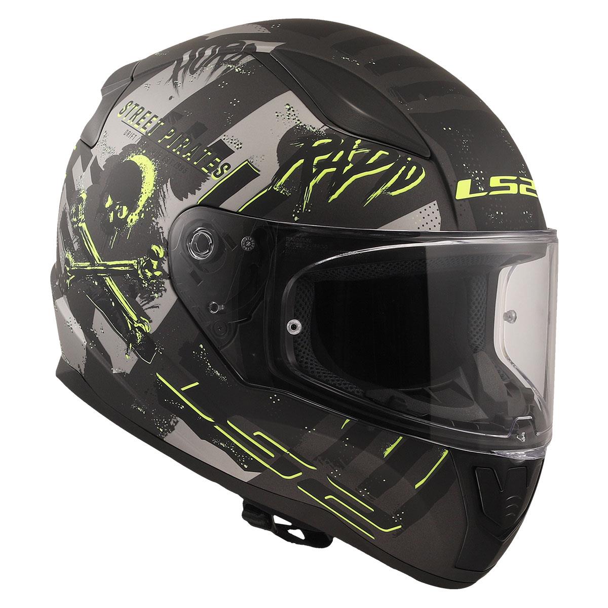 Ls2 Rapid 2 Pirates Titanium Kapalı Motosiklet Kask