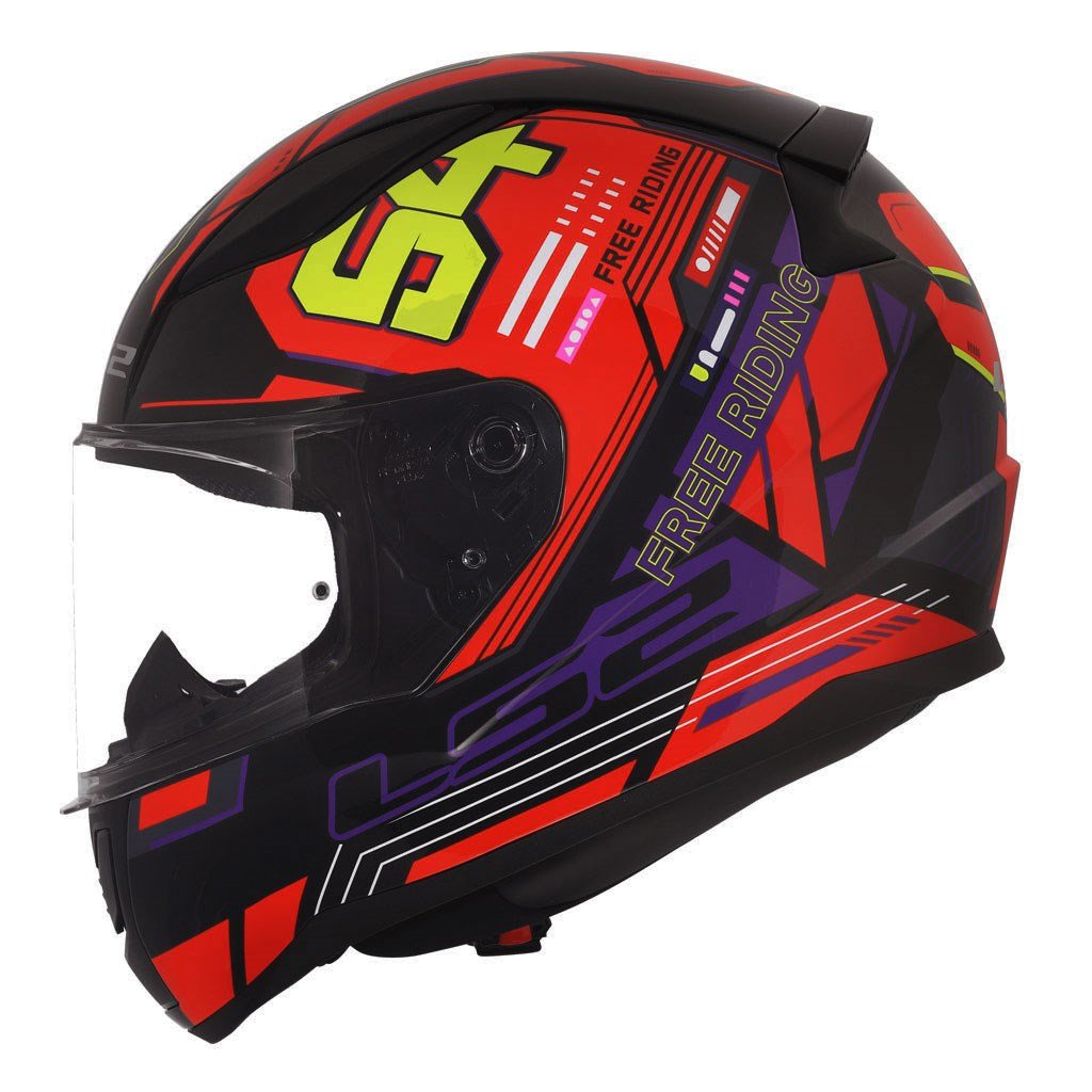 LS2 Rapid 2 Rush Kırmızı Sarı Siyah Kask | ECE 22.06Ls2 Rapid 2 Rush Kırmızı Sarı Siyah Kask