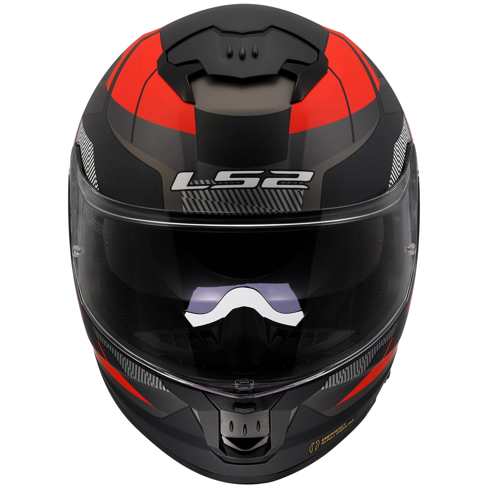 Ls2 Stream 2 Road Mat Siyah-Titanium-Kırmızı Kask