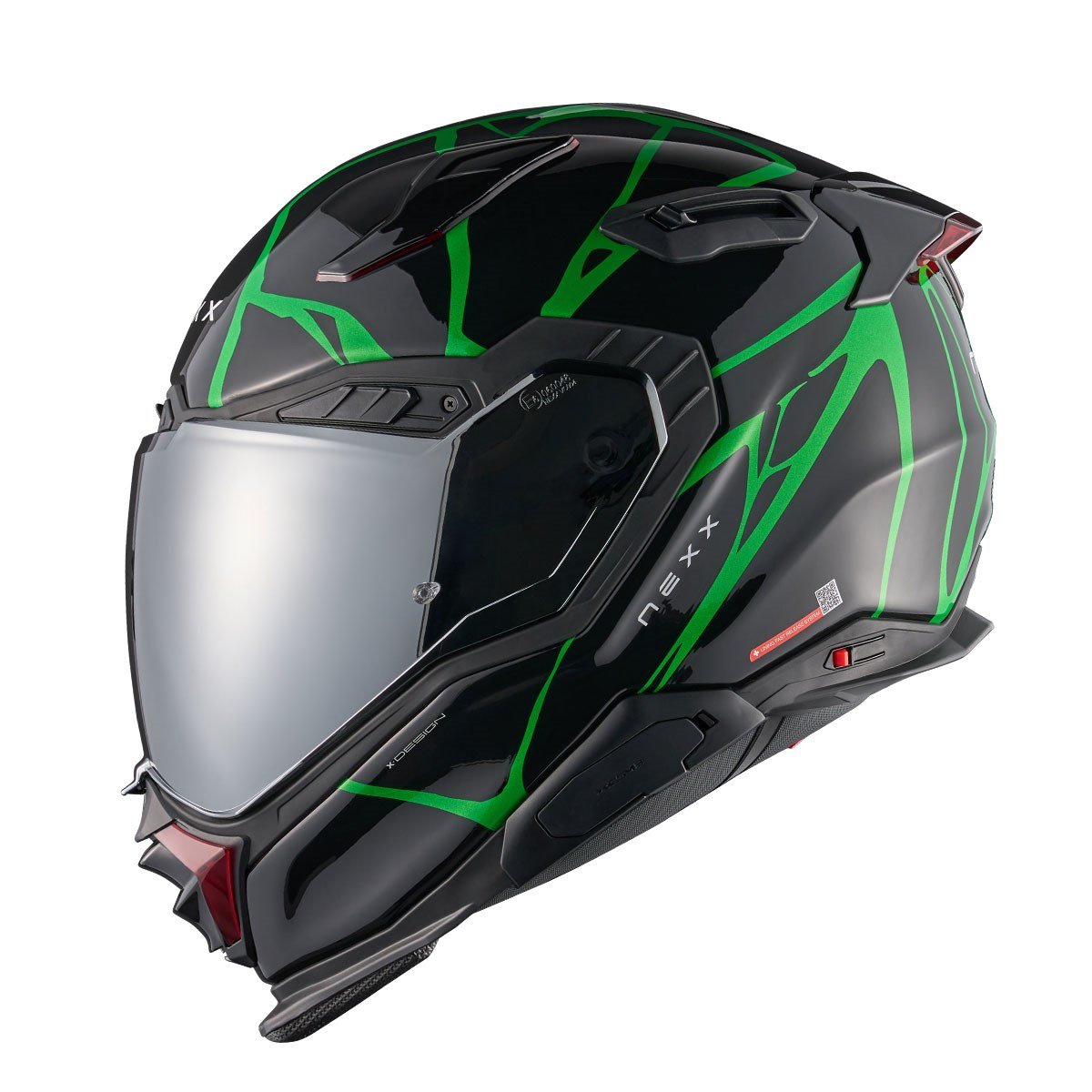 Nexx X.WST 3 Siyah Yeşil Kask | ECE 22.06 FiberglasNexx X.WST 3 Siyah Yeşil Kask