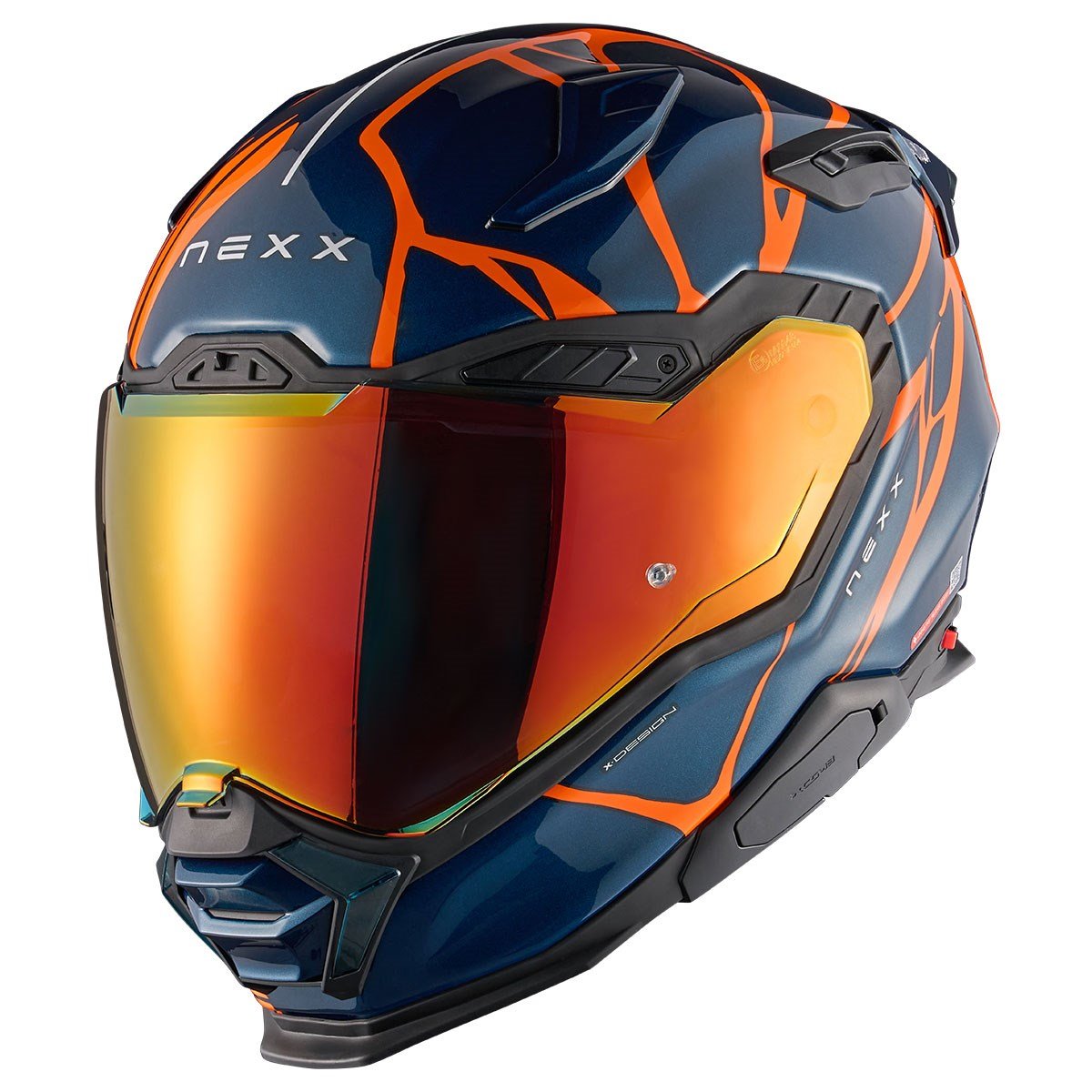 Nexx X.WST 3 B-Side Mavi Turuncu Kask | ECE 22.06Nexx X.WST 3 B-Side Mavi Turuncu Kask