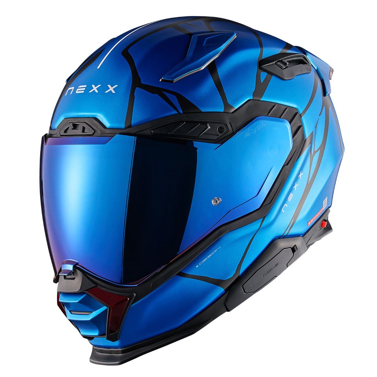 Nexx X.WST 3 Mat Mavi Siyah Kask | ECE 22.06 FiberglasNexx X.WST 3 Mat Mavi Siyah Kask