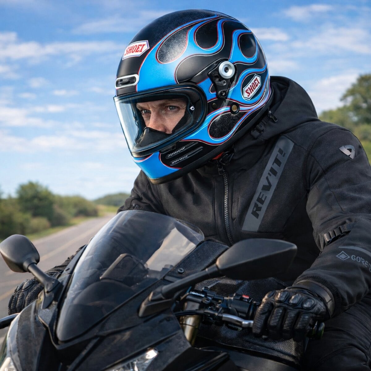 Shoei Glamster 06 Blast TC-2 Kask | Retro ECE 22.06Shoei Glamster 06 Blast TC-2 Kask