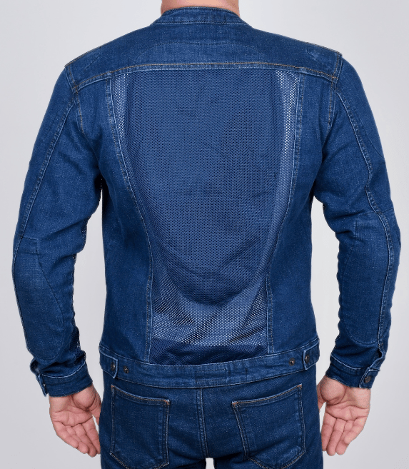 Riderdenim Efil File Kot Yazlık Motosiklet Montu Mavi