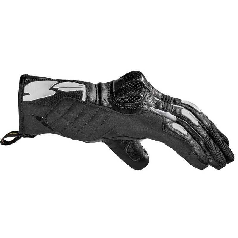 Spidi G-Carbon Yazlık Deri Motosiklet Eldiveni Siyah-Beyaz
