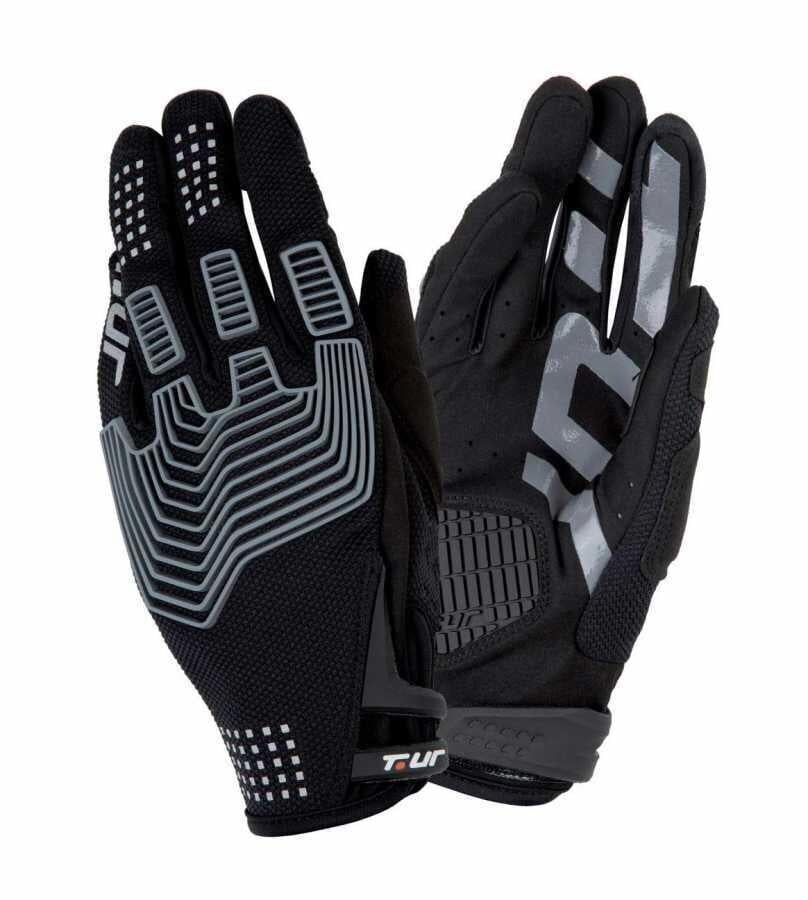 T.Tur G-Three Korumalı Soft Motosiklet Eldiveni Siyah