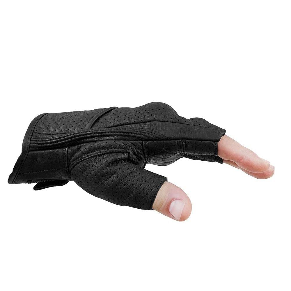 TheBikerJeans Fingerless Flx Deri Motosiklet Eldiveni