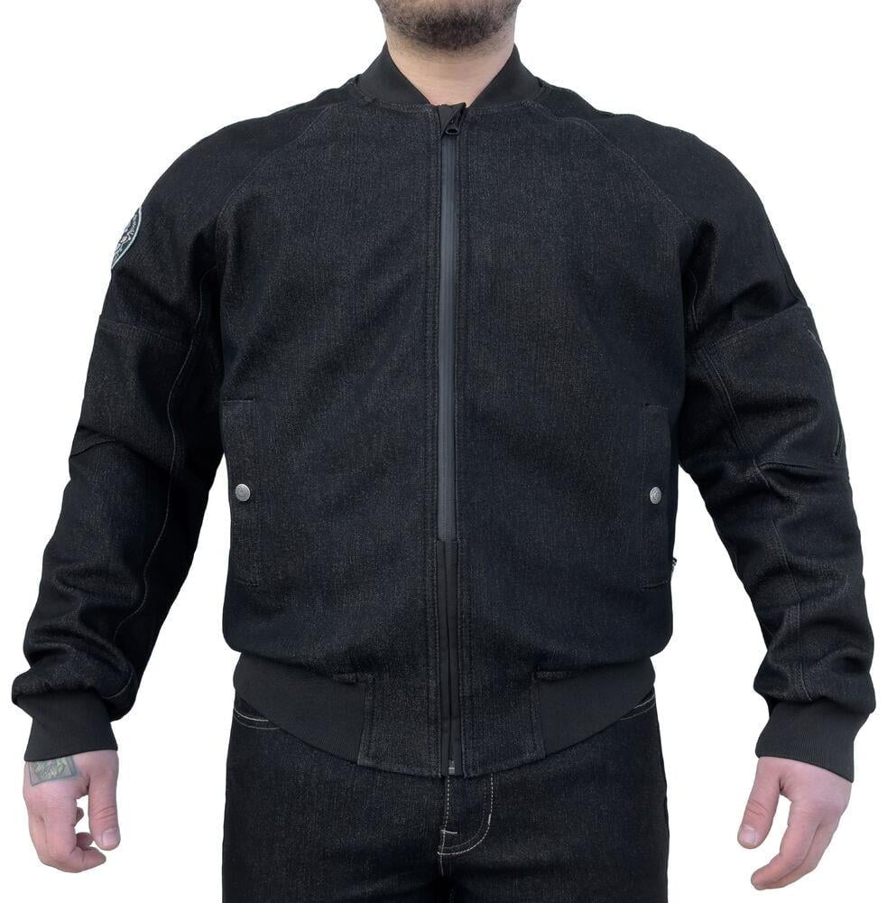 TheBikerJeans Night Flight Bomber Black Korumalı Motosiklet Montu