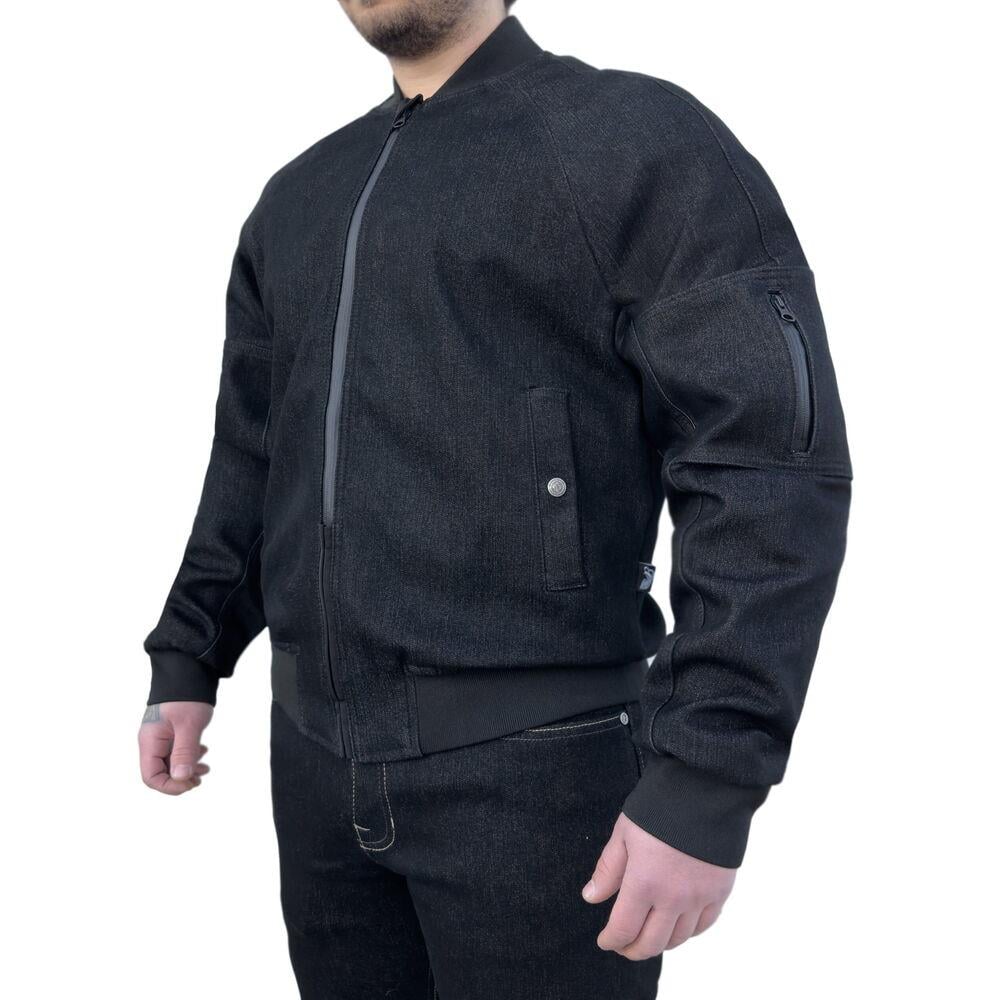 TheBikerJeans Night Flight Bomber Black Korumalı Motosiklet Montu