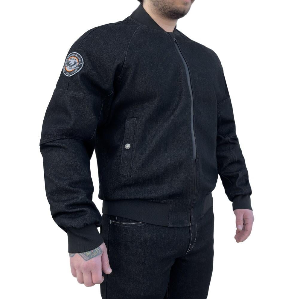 TheBikerJeans Night Flight Bomber Black Korumalı Motosiklet Montu