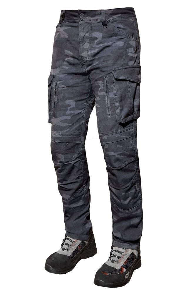 TheBikerJeans Truva Cargo Camo Korumalı Motosiklet Pantolonu Erkek