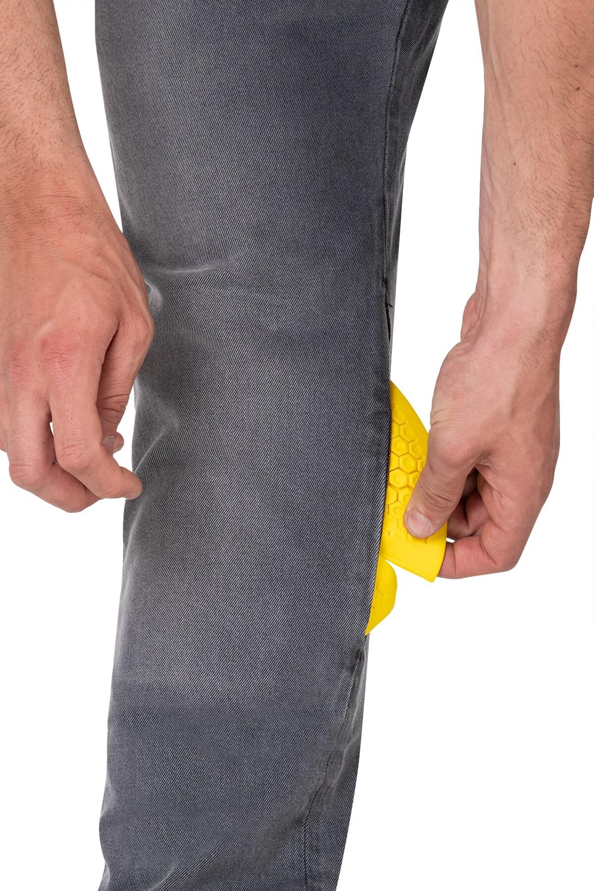 TheBikerJeans Urbanizer Grey Korumalı Motosiklet Kot Pantolonu