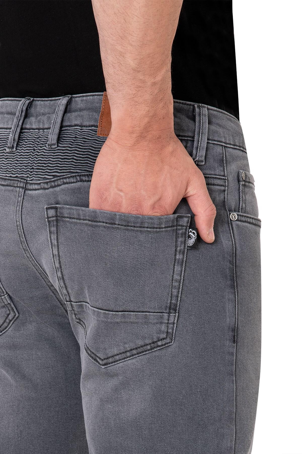 TheBikerJeans Urbanizer Grey Korumalı Motosiklet Kot Pantolonu