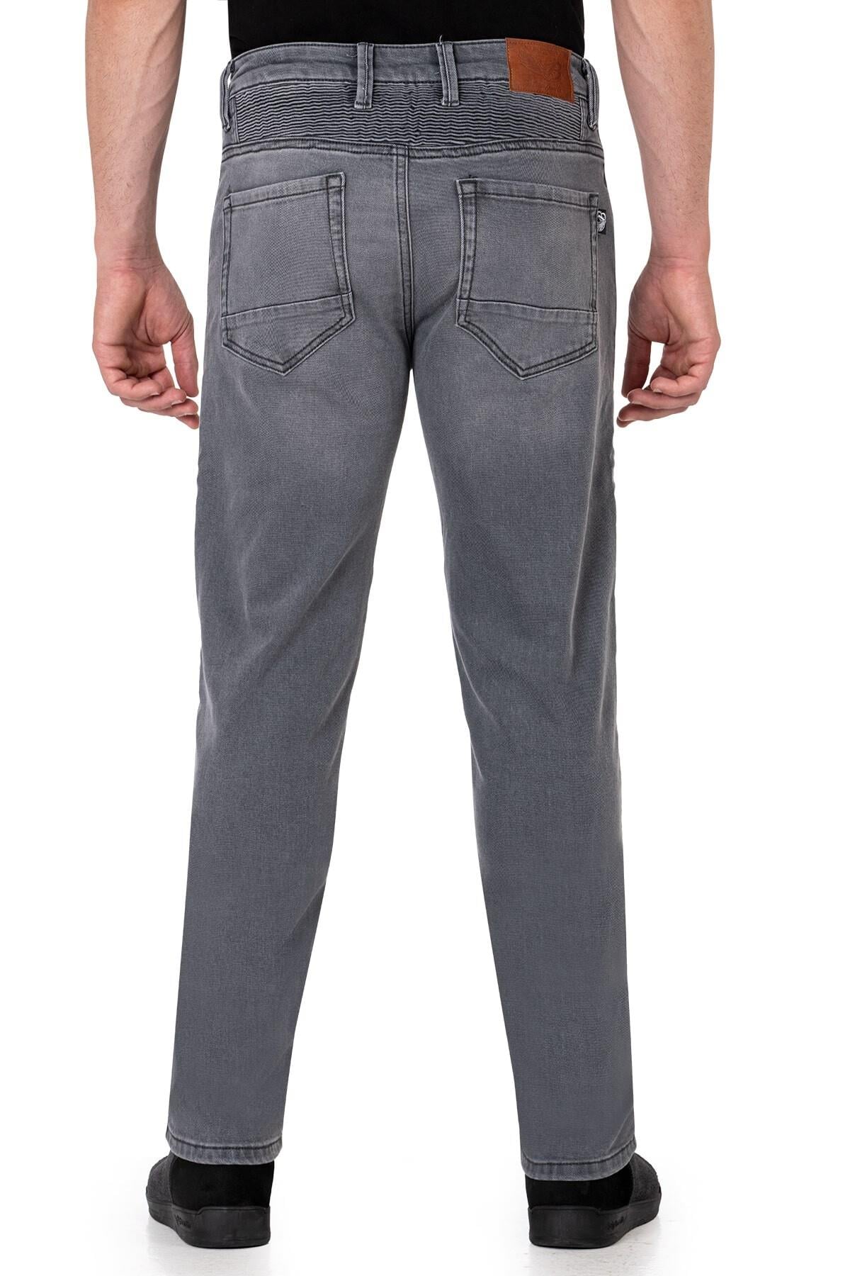 TheBikerJeans Urbanizer Grey Korumalı Motosiklet Kot Pantolonu