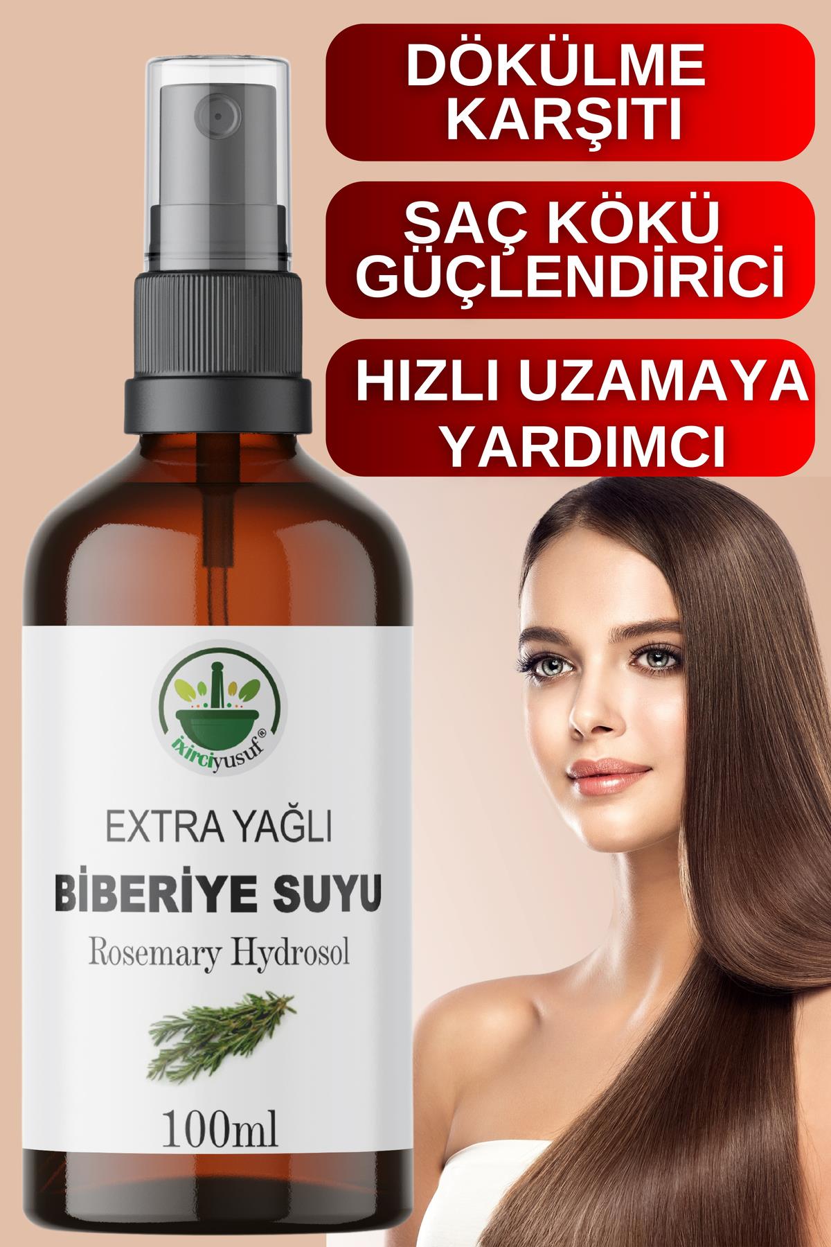 Biberiye Suyu (HİDROSOL) Extra Yağlı / Sebum Ve Yağ Dengeleyici Tonik %100 Saf - 100 ml