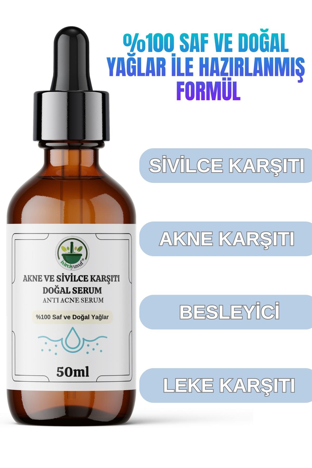Sivilce ve Akne Karşıtı %100 Doğal Serum 50 ml