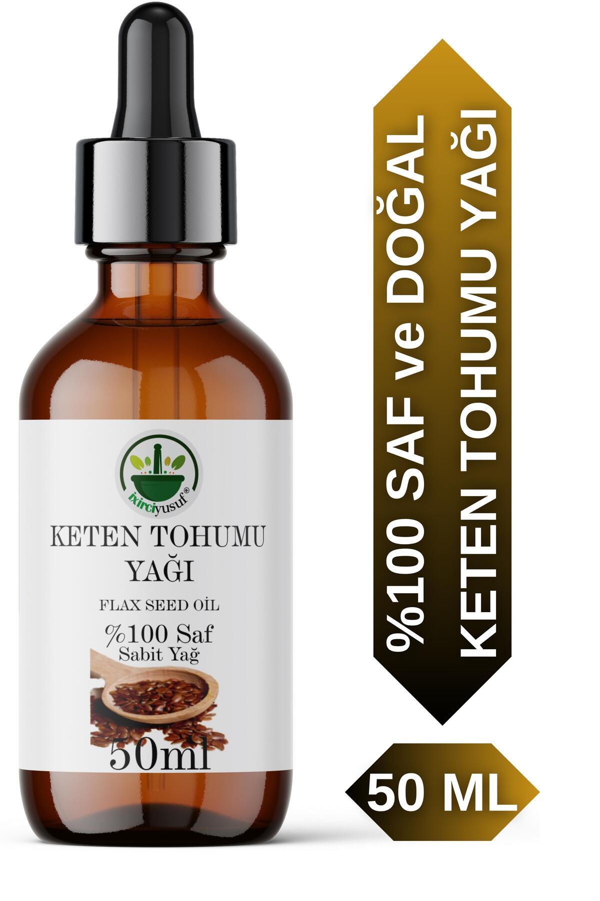 Soğuk Sıkım Keten Tohumu Yağı %100 Saf Ve Doğal Soğuk Sıkım (50ML)