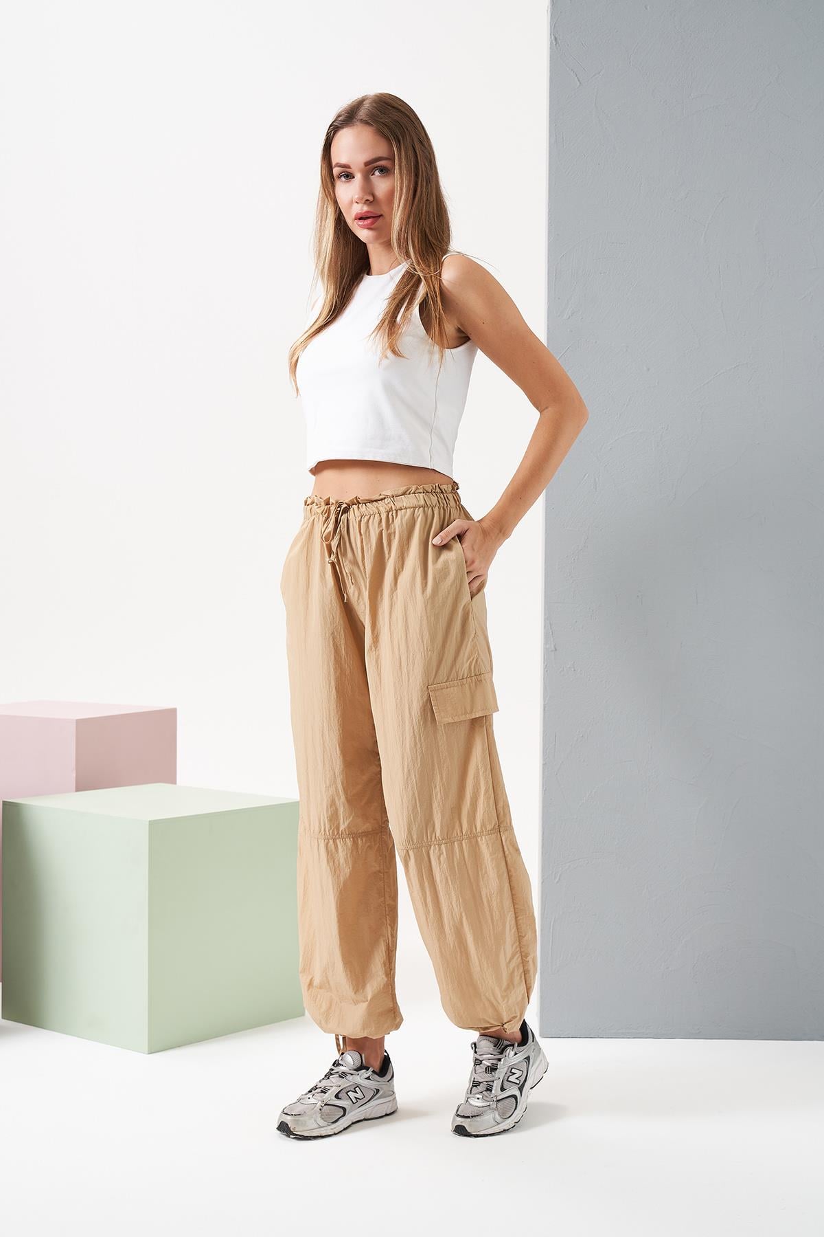 Kadın Camel Pantolon - 26039