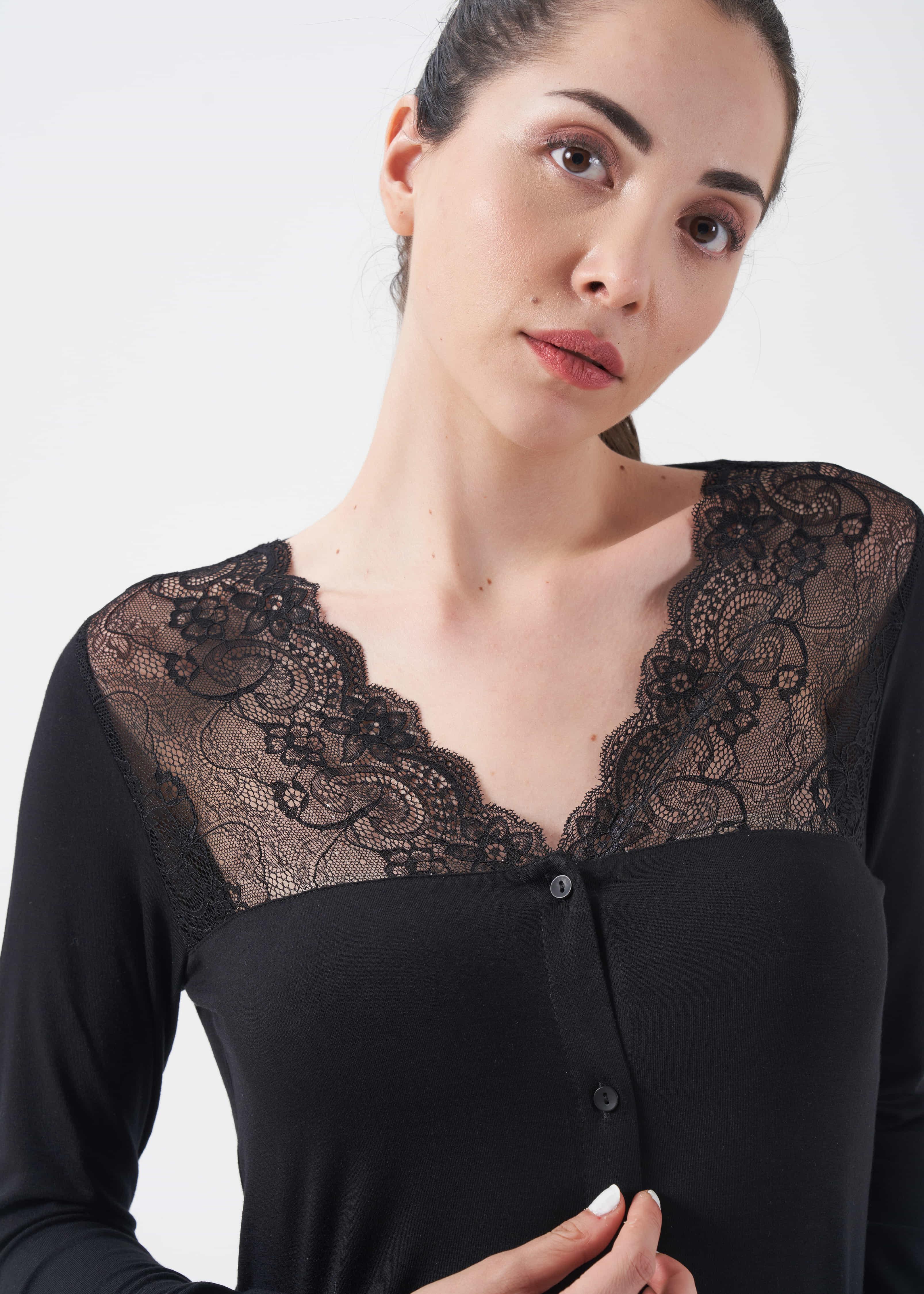 Kadın Dantelli Pijama Takım - 10006