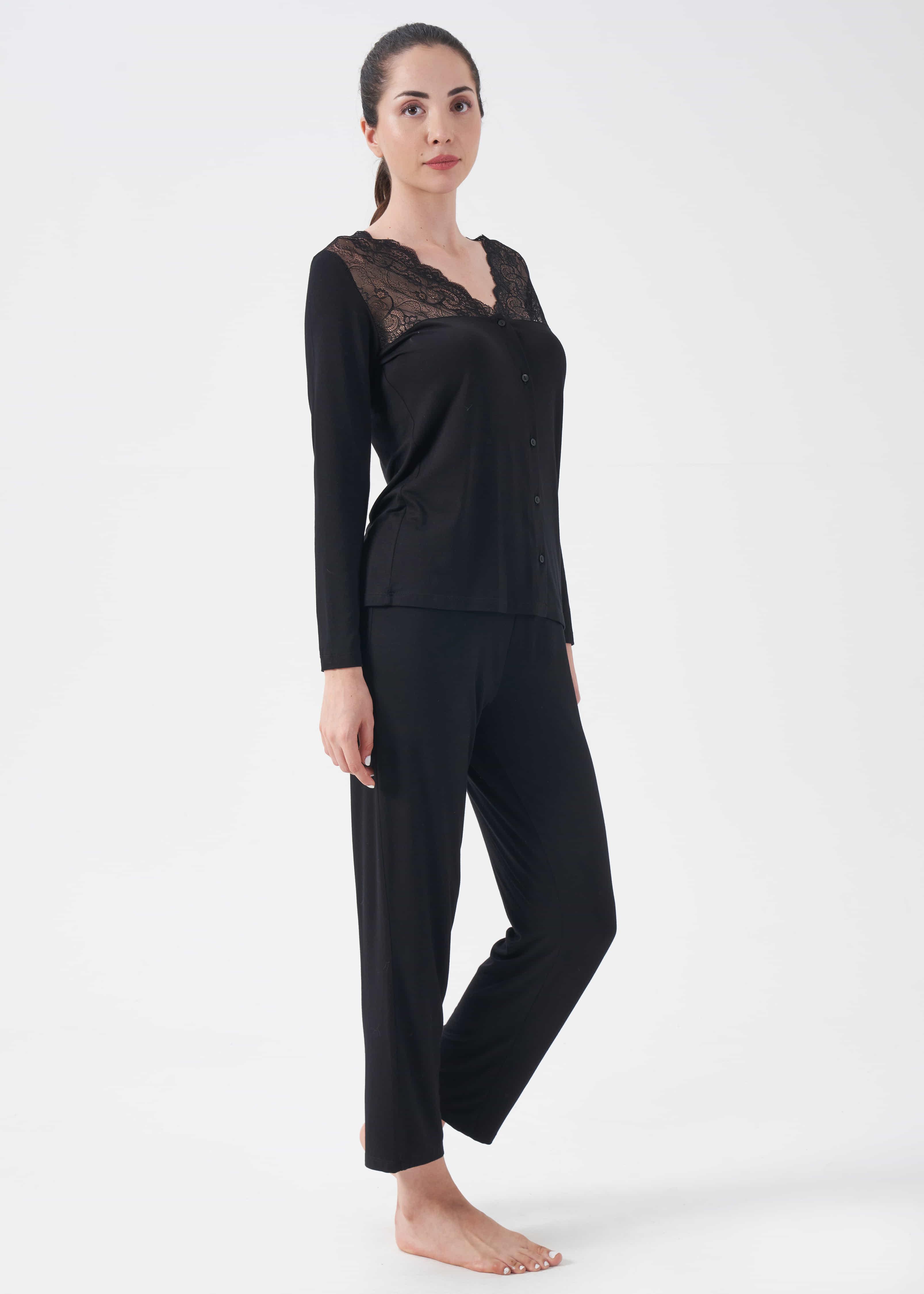 Kadın Dantelli Pijama Takım - 10006
