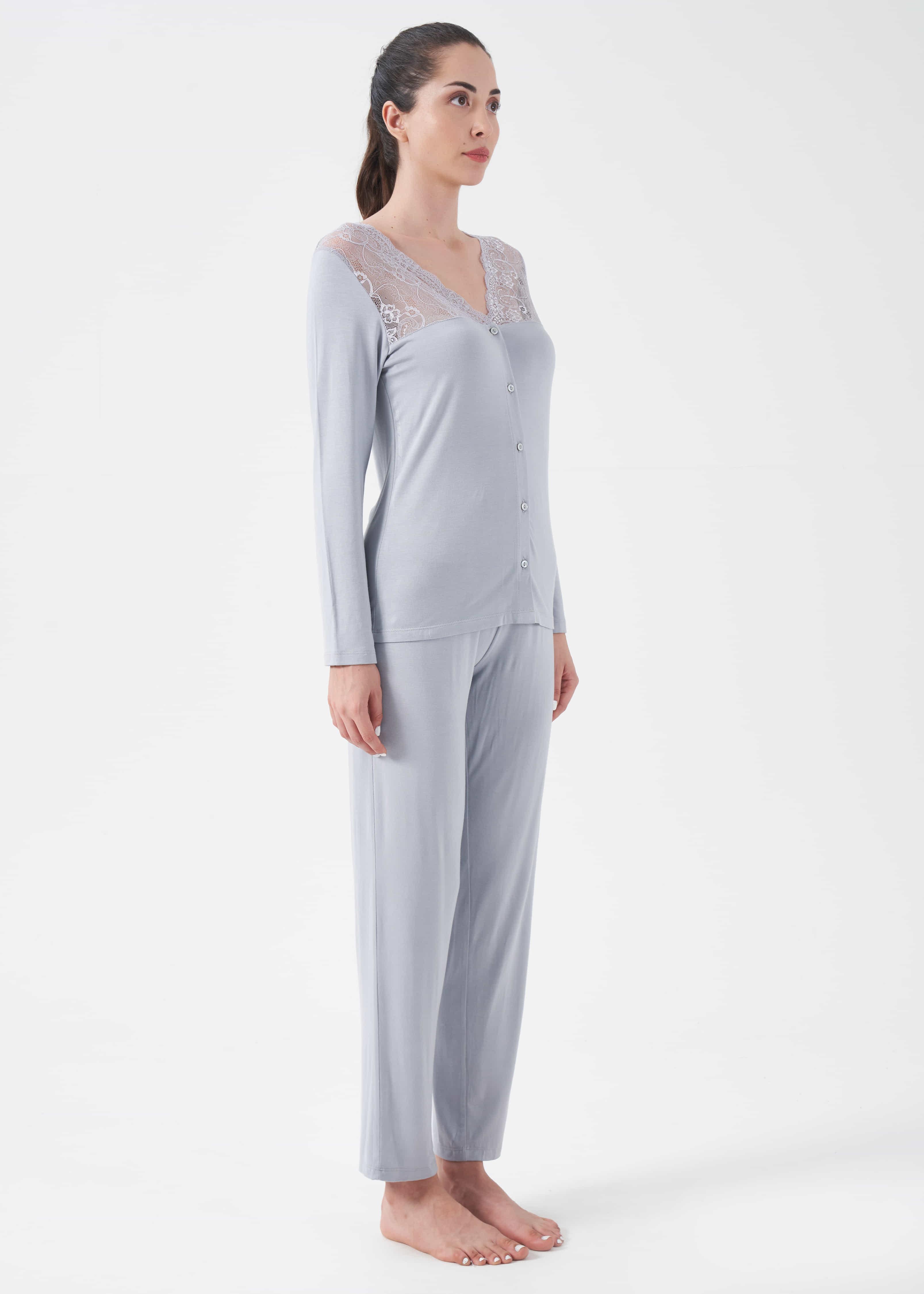 Kadın Dantelli Pijama Takım - 10006