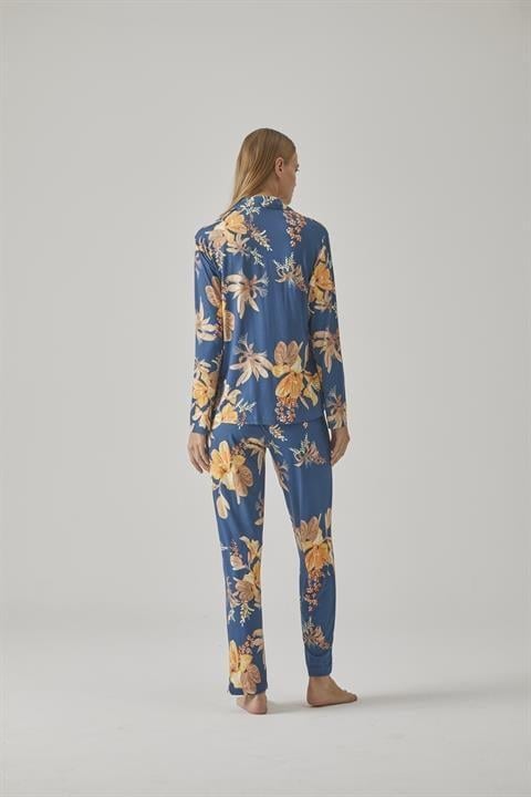 Kadın Gömlek Pijama Takım - 10772