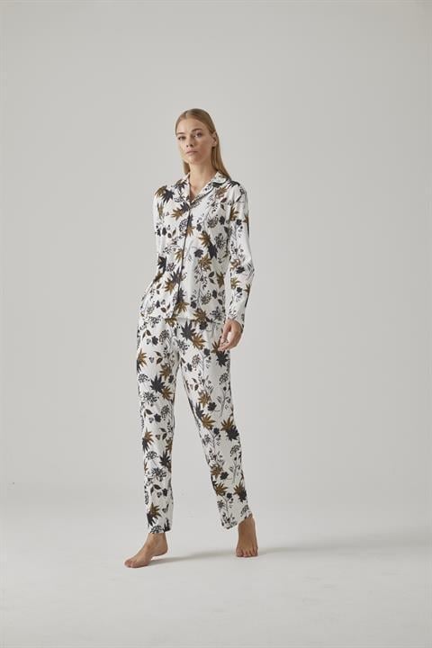 Kadın Gömlek Pijama Takım - 10778