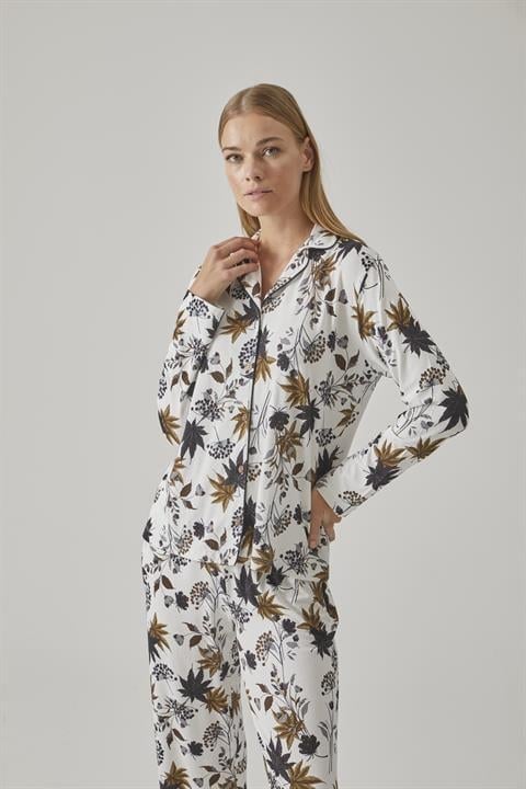 Kadın Gömlek Pijama Takım - 10778