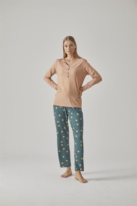 Kadın V Yaka Pijama Takım - 10775
