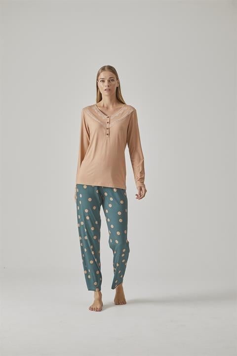 Kadın V Yaka Pijama Takım - 10775