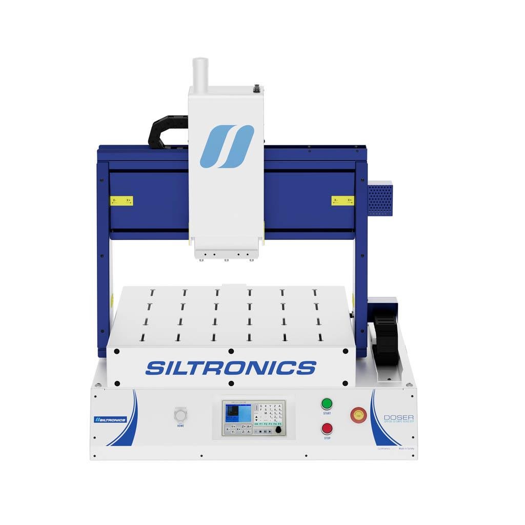 SILTRONICS “DOSER”  CNC DOZAJLAMA  MAKİNASI - MASA ÜSTÜ - 400 X 400 STEP MOTOR-AÇIK KABİN