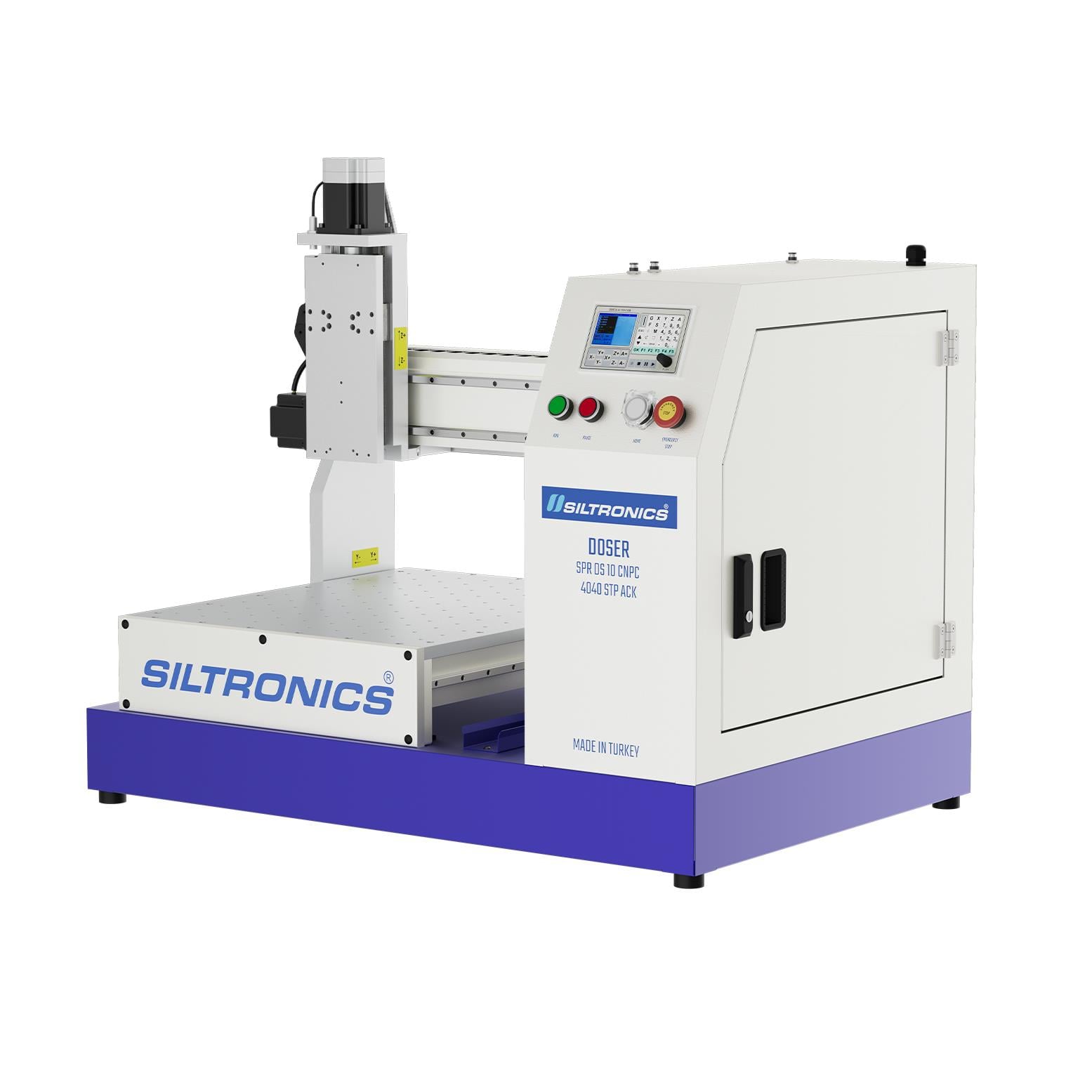 SILTRONICS “DOSER”  CNC DOZAJLAMA  MAKİNASI - MASA ÜSTÜ - 300 X 300 STEP MOTOR-AÇIK KABİN - ALÜMİNYUM GÖVDELİ