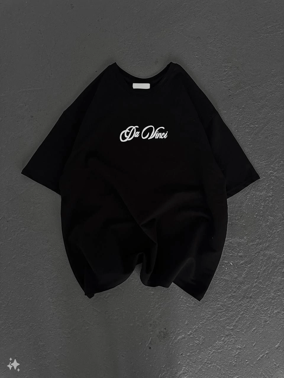 Kadın Baskılı T-Shirt Kısa Kol Bisiklet Yaka Oversize Rahat Kalıp Günlük Tişört - Siyah